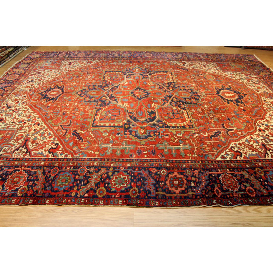 Antique Persian Heriz Large Size on Sale 