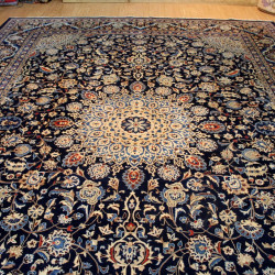 Antique Persian Tabriz Blue Rug on Sale 