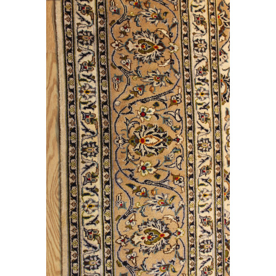 ANTIQUE PERSIAN RUG 10'x14' Authentic Nain Circa 1930's Beige GOLD Floral Design