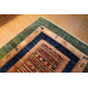 5 X 8 Ft. Persian Rug, Vegetable Dyed green Background Gabbeh Design 