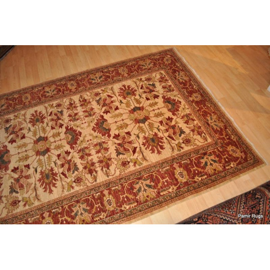 6' x 9' Handmade Persian Rug vegetable Dyed Heriz Design 