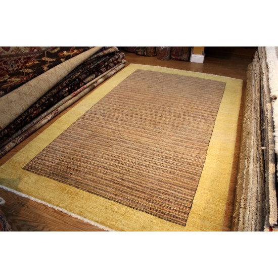 Handmade Hand knotted Persian Gabbeh Rug 6' x 9' Wool area rug.