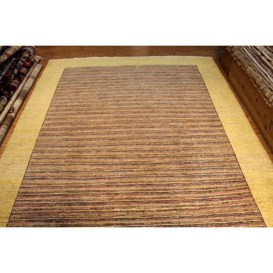 Handmade Hand knotted Persian Gabbeh Rug 6' x 9' Wool area rug.