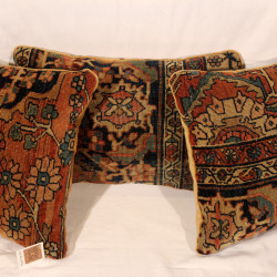 Three Antique Persian Farahan Pillows