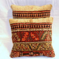 PAIR OF Antique Persian Serab Kurdish Pillow