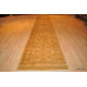 11 Foot Long Hall Runner Beige, Gold Background Light Color Muted Rug.