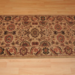 11 Ft. Handmade Hand Knotted Persian Beige Background Hall Runner 