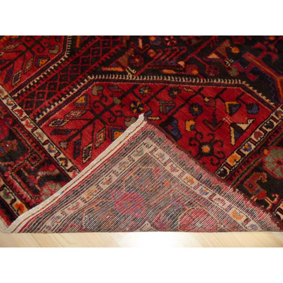 Antique Persian Rug. Red and Blue Color. Persian Bakhtyari.