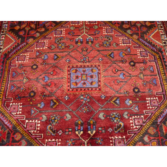 Antique Persian Rug. Red and Blue Color. Persian Bakhtyari.