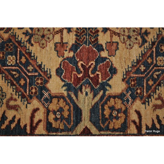 Caucasian Design Handmade Rug. Engel Kazak Design Blue Hall Runner