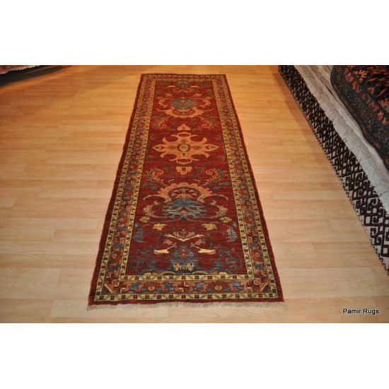 8 Ft Long Vegetable Dyed Rust Color Vegetable Dyed Runner