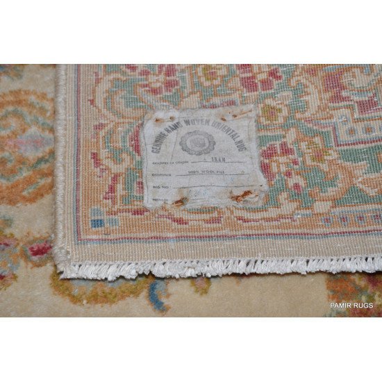 Persian Kirman Antique Rug Circa 1930's Hall Runner Beige authentic Rug