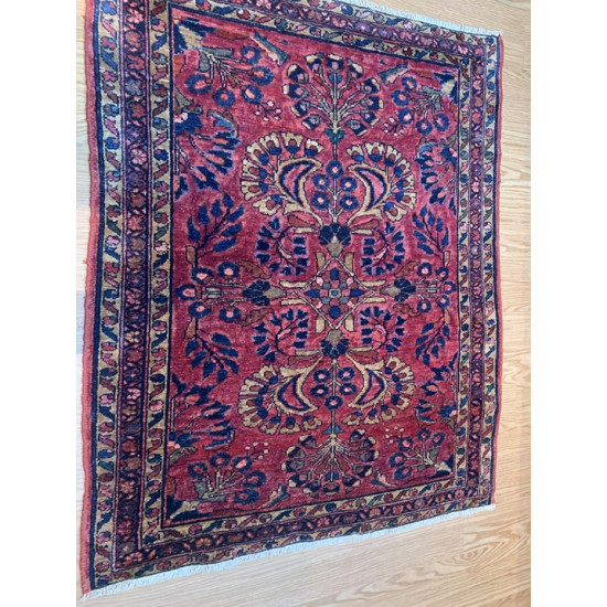 Antique Persian Lilihan 3' x 5' Red color