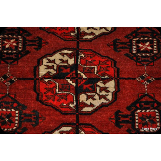Antique Handmade Turkmen Tekke Bukhara Rug
