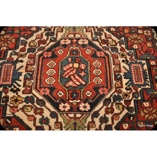 Antique Persian Bakhtiyar  Rug 5' x 7' Authentic Tribal Rug 