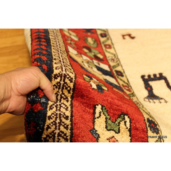 Persian Gabbeh Rug. Handmade Wool Area Rug