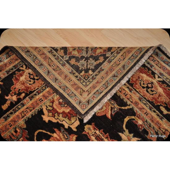 Elegant Chocolate Brown Handmade Persian Rug