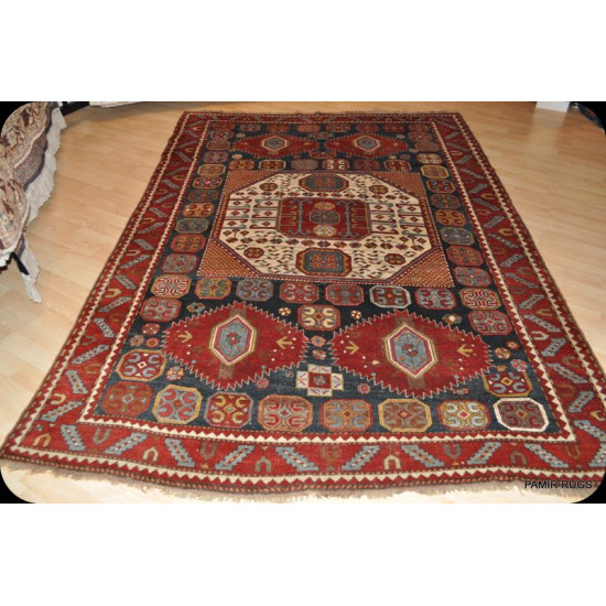 6' x 9' Antique Large Caucasian Karacopt Kazak Rug