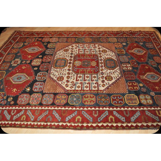 6' x 9' Antique Large Caucasian Karacopt Kazak Rug