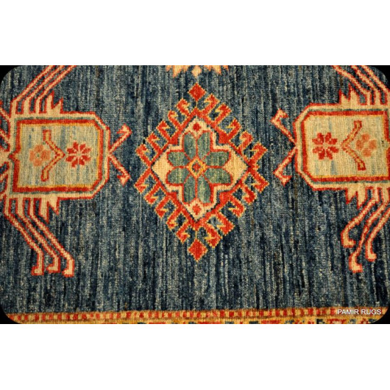 Fine Quality Handmade Caucasian Kazak  Blue Background Rug