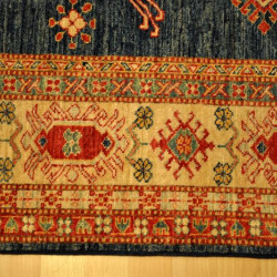 Fine Quality Handmade Caucasian Kazak  Blue Background Rug