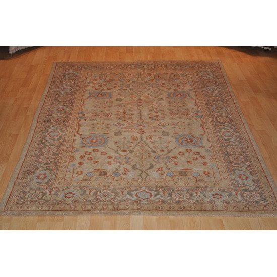 Elegant Persian Mahal Rug with Light Blue Beige and Brown Colors