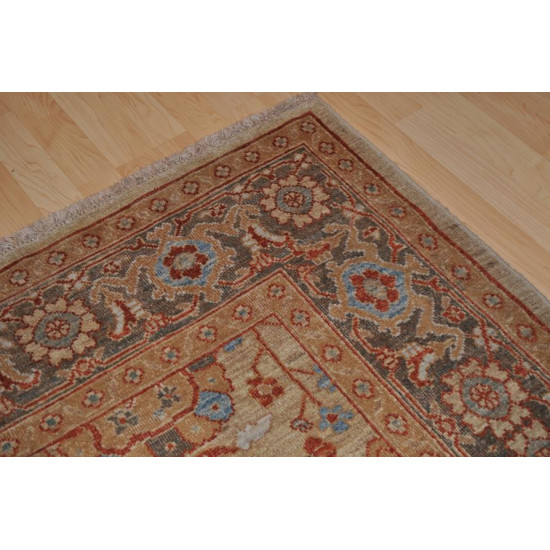 Elegant Persian Mahal Rug with Light Blue Beige and Brown Colors