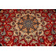 Elegant 7' X 10' Fine Quality Wool & Silk Red Background Rug