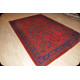 Authentic Persian Sarouk Red Background Floral Rug 