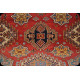 Red Background Kazak Rug 8' X 11 Caucasian Design Wool Area Rug.