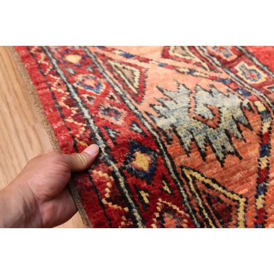 Turkmen Ersari Rug 100% Wool Natural Dyes Elephant Foot Design 