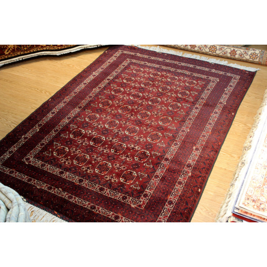 Handmade Hand-knotted Wool Turkmen Rug