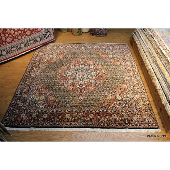8' X 8' Square Rug Fine Quality Authentic Persian Bijar Rug