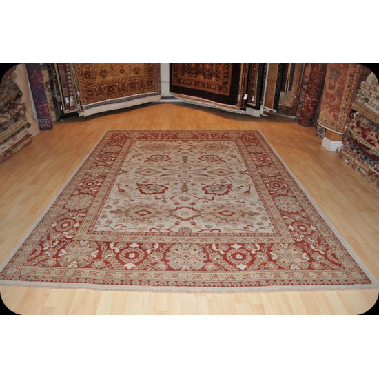 8' X 11 Elegant Authentic Persian Handmade Rug beige color