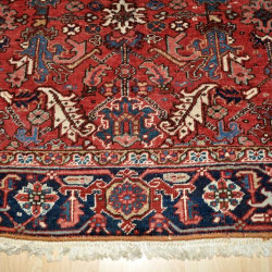 Large Antique Persian Heriz Rug Circa 1930's Authentic Oriental Rug