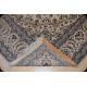 7' X 10' Beige Background Blue Handmade Persian Nain Silk & Wool Rug