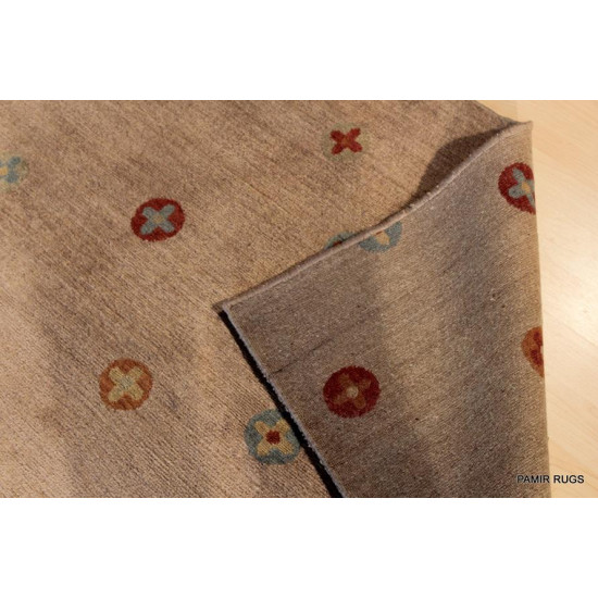 8' X 10' Tibitan Rug. Handmade Camel Color. Wool Area Rug.