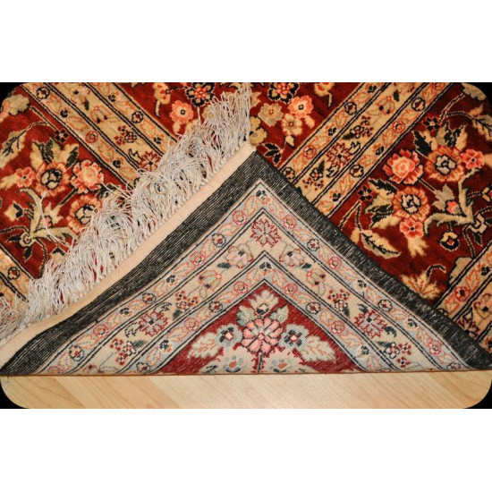 9' X 12' Persian Kashan Design Silk Rug
