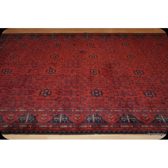 Large 9' X 12' Handmade Hand-knotted natural Wool Turkmen Rug