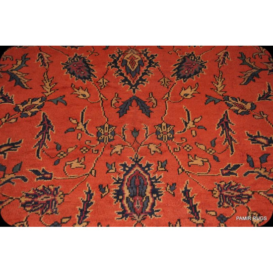 Orange Red Large Room Size Handmade Rug Antique Persian Mahal