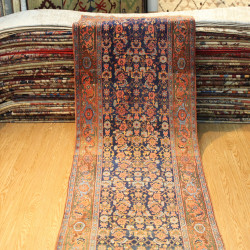 Wide Hall Runner Antique Persian Rug Bidjar 4x17 Ft. Long 